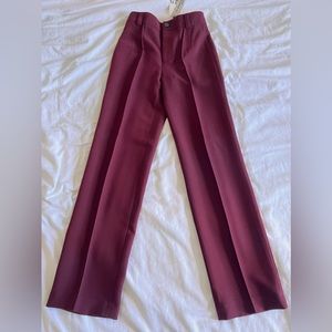 Zara XS Maroon Trousers